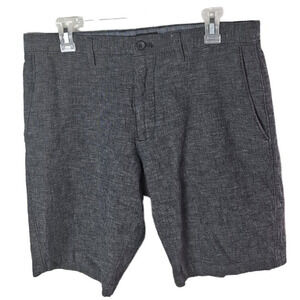 Banana Republic Men's 32 Gray Linen Blend Chino Coastal Beach Shorts, Inseam 10"